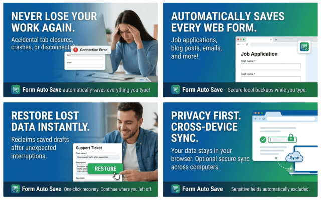 Never Lose Your Work Again with Form Auto Save – The Best Chrome Extension to Recover Lost Web Forms